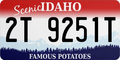 ID license plate 2T9251T