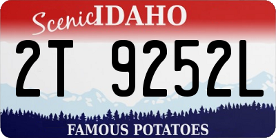 ID license plate 2T9252L