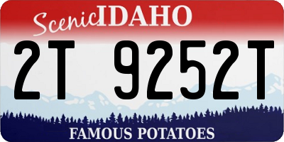 ID license plate 2T9252T