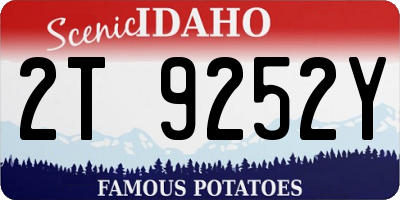 ID license plate 2T9252Y