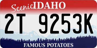 ID license plate 2T9253K