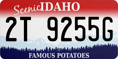 ID license plate 2T9255G
