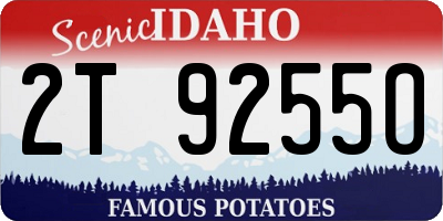 ID license plate 2T9255O