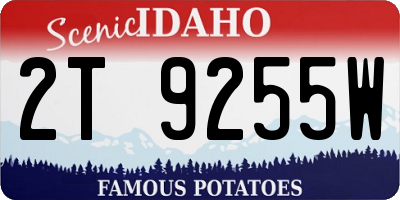 ID license plate 2T9255W