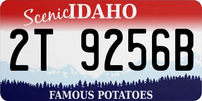 ID license plate 2T9256B
