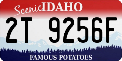 ID license plate 2T9256F