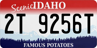 ID license plate 2T9256T