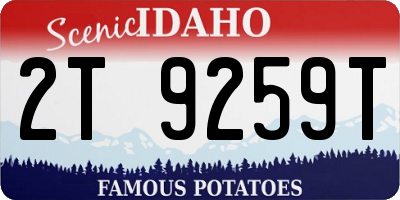 ID license plate 2T9259T