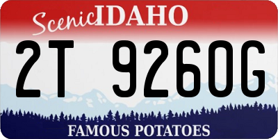 ID license plate 2T9260G