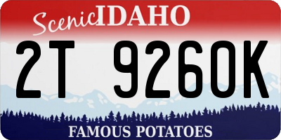 ID license plate 2T9260K