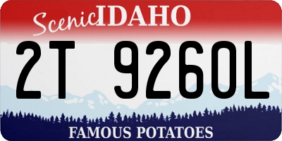 ID license plate 2T9260L