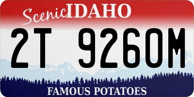 ID license plate 2T9260M