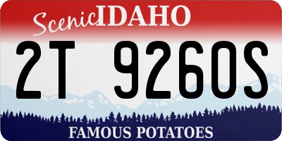 ID license plate 2T9260S