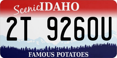 ID license plate 2T9260U