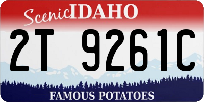 ID license plate 2T9261C