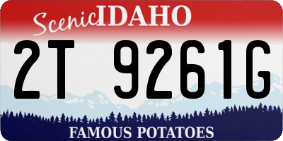 ID license plate 2T9261G