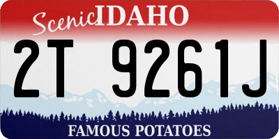 ID license plate 2T9261J