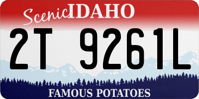 ID license plate 2T9261L
