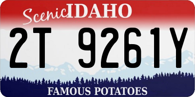ID license plate 2T9261Y