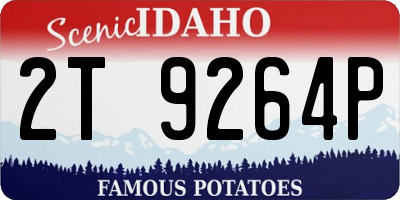 ID license plate 2T9264P