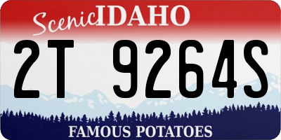 ID license plate 2T9264S