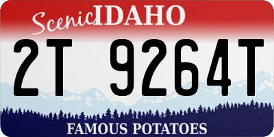 ID license plate 2T9264T