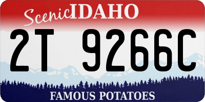 ID license plate 2T9266C
