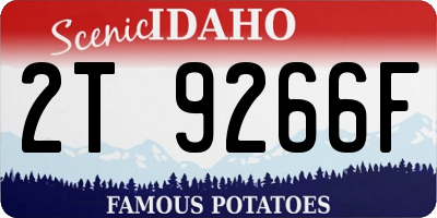 ID license plate 2T9266F