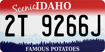 ID license plate 2T9266J