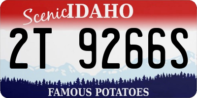 ID license plate 2T9266S