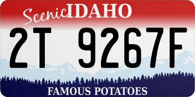 ID license plate 2T9267F