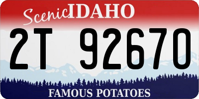 ID license plate 2T9267O