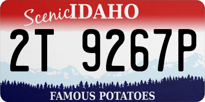ID license plate 2T9267P