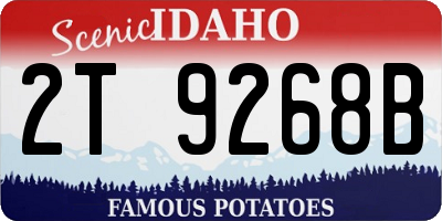 ID license plate 2T9268B