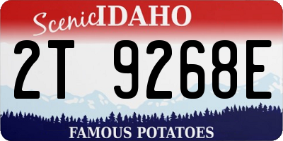 ID license plate 2T9268E