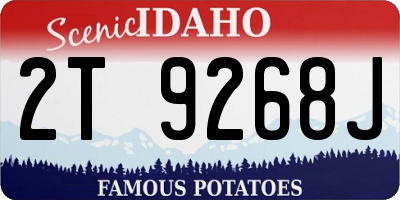 ID license plate 2T9268J