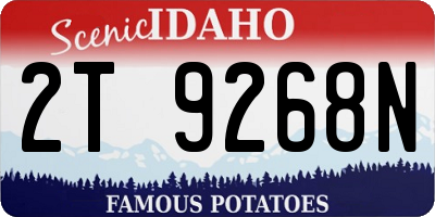 ID license plate 2T9268N