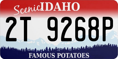 ID license plate 2T9268P