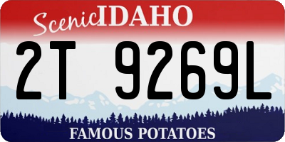 ID license plate 2T9269L
