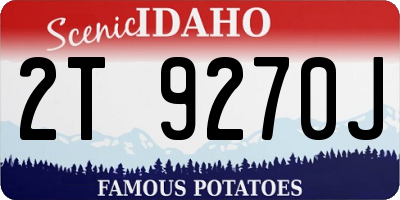 ID license plate 2T9270J