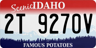 ID license plate 2T9270V