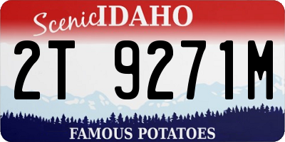 ID license plate 2T9271M
