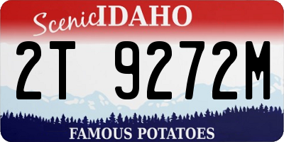 ID license plate 2T9272M