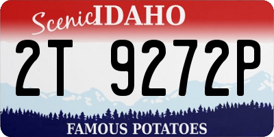 ID license plate 2T9272P