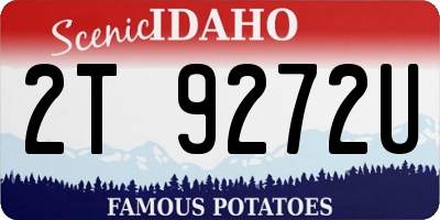 ID license plate 2T9272U