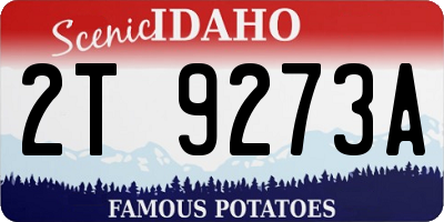 ID license plate 2T9273A