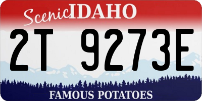 ID license plate 2T9273E