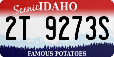 ID license plate 2T9273S