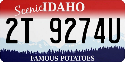 ID license plate 2T9274U