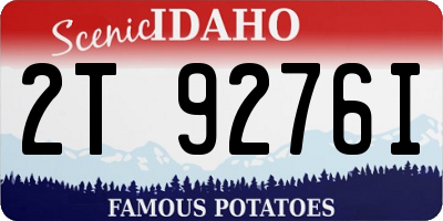 ID license plate 2T9276I